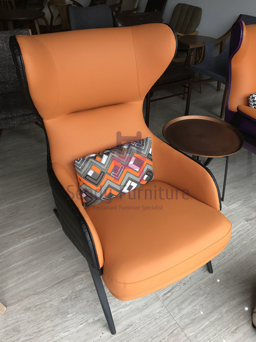 Hoge Gepaste kleur van de de Bankstoel van het luxeleer de Enige - Achter voor Hotelhal & Zaal
