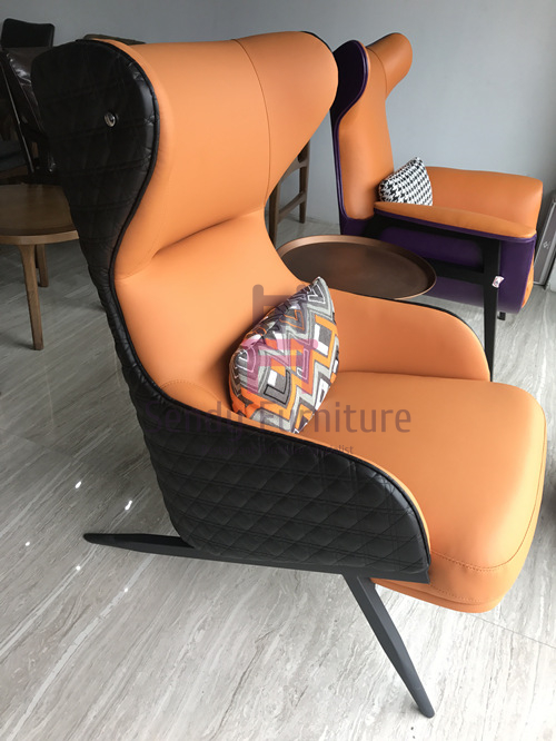 Hoge Gepaste kleur van de de Bankstoel van het luxeleer de Enige - Achter voor Hotelhal & Zaal