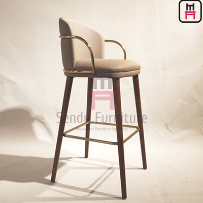 kopen Sendy Leather Commercial Restaurant Bar-de Voetsteunarmsteun van het Krukroestvrije staal online manufacture
