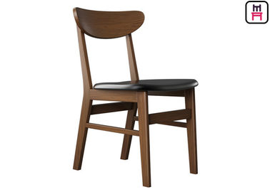 kopen Klassieke Gebogen Achter Houten het Dineren Stoelen met het Commerciële Binnenmeubilair van Leerzetels online manufacture