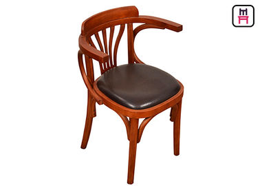 kopen Uitstekende Houten Leer het Dineren Stoelen met Stoelen van het Wapens de Eiken Houten Huwelijk online manufacture
