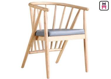 kopen Beklede van het Restaurantstoelen van de Asstoel Verticale Houten het Leerzetels Moderne het Dineren Stoelen online manufacture