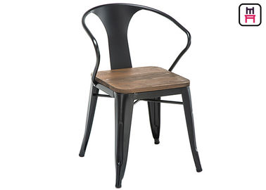 kopen Van het het Metaalrestaurant van het Tolixwapen van de Stoelen het Houten Zetels Commerciële Openluchtmeubilair online manufacture