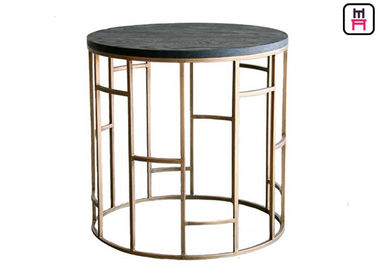 kopen Koffietafel van de het Metaalbasis van het Nodricontwerp de Houten Hoogste D45 * H45 Cm/D55 * H60 Cm online manufacture