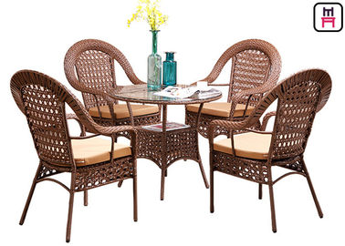 kopen 4 Openlucht het Restaurantlijsten van Seater met het Kader D80* H72 Cm van het Rotanmetaal online manufacture