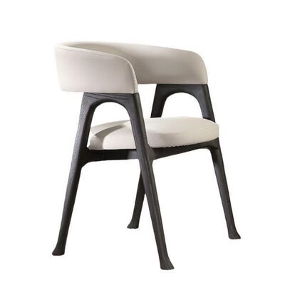 kopen Ergonomische gepoleerde witte asstoel, zachte afgeronde vorm voor restaurant, hotel, café en kantoorgebruik online manufacture