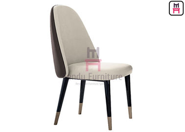 kopen Tufted Houten Leer het Dineren Stoelen, Ongewapende Restaurantstoel met Gebogen Rugleuning online manufacture