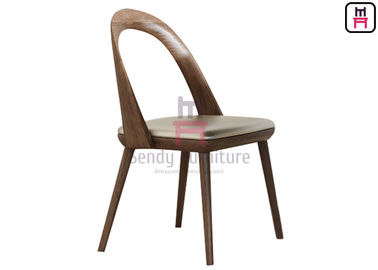 kopen Het ongewapende Hout van de de Stoffenas van de Restauranteetkamer Stoelen Gebogen Rugleuning Beklede online manufacture