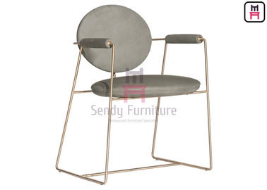 kopen 201 roestvrij staal Zachte Armsteun het Dineren Stoel, de Stoelen Bruin Leer van het Hotelmeubilair online manufacture