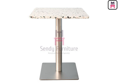 kopen 2cm de Eettafel van het de Steenrestaurant van het Diktekwarts met Chrome-Roestvrij staalbasis online manufacture