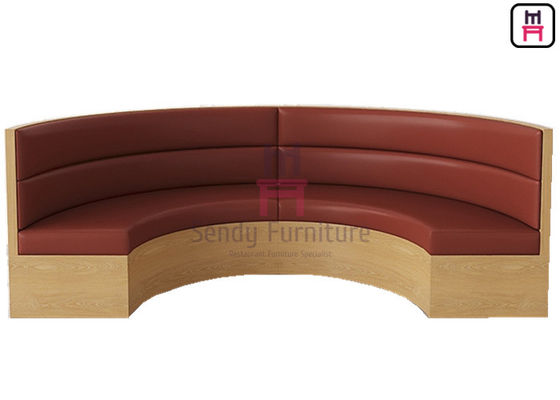 kopen Het ronde 2.8cbm Doorgenaaide Houten Materiaal van het het Triplexpu Leer van de Restaurantcabine online manufacture
