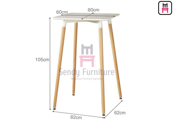 kopen 2ft de Witte MDF Lijsten H 100cm van de Restaurantbar met Stevige Houten Benen online manufacture