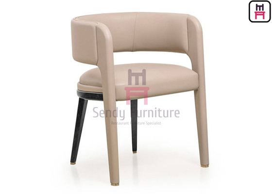 Open Achter Houten Leunstoel Ash Wood Fully Upholstered Legs voor Hotelgebruik