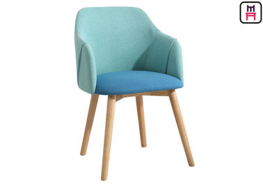 Van de Stoffenseater van de contrastkleur van het Restaurantstoelen de Houten het Fluweeladen Houten Stoel van de Wapenas