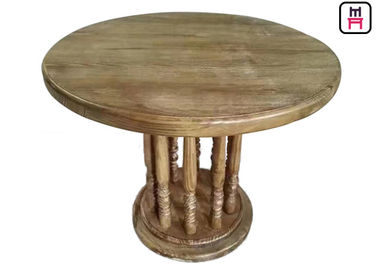 Rustieke Houten Hoogste Restauranteettafel, Roman Kolom Uitstekende Ronde Eettafel