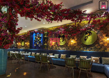 De blauwe het Restaurantbank Vastgesteld S van de Luxestof geeft Geen Behoefte Installatoin aan Hotel gestalte