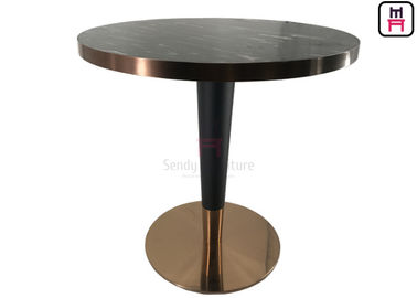 Zwart Natuurlijk Marmer met Eettafel van het de Naad Elegante Restaurant van Gapless de Gouden