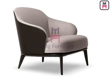 Comfortabele Zwarte Leerleunstoel 79 * 86 * 80cm Grootte voor Bureau/Hallen
