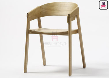 De beklede van het Restaurantstoelen van Seater Houten Zwarte Kleur met Gebogen Rugleuning