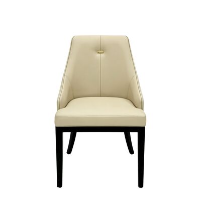 Ergonomische houten restaurantstoel met aanpasbare kleuren en roestvrijstalen accenten voor commercieel eten