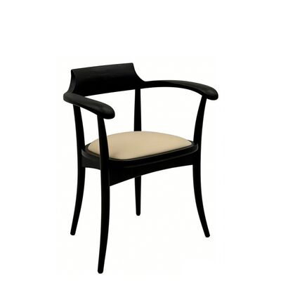 Moderne ergonomische gebogen ontwerp Houten restaurant stoel met massief houten frame en aanpasbare bekleding