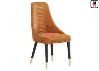 Van Micro- van het douane Houten Restaurant Stoelen Doorgenaaide Beklede Ongewapende het Type Vezelleer Hoge Rug