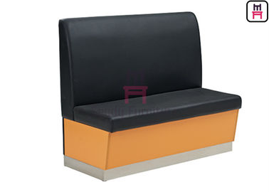 De zwarte Plaatsing van Kleuren Commerciële Banquette, Houten Restaurantcabine Eco - Leer