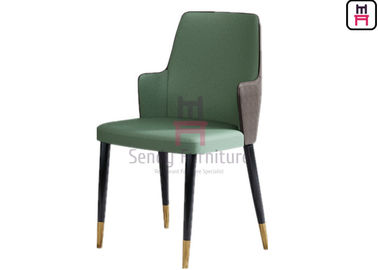 Groene het Restaurantstoelen van het Kleuren eco-Leer Beklede Hotel met Stevige Houten Benen