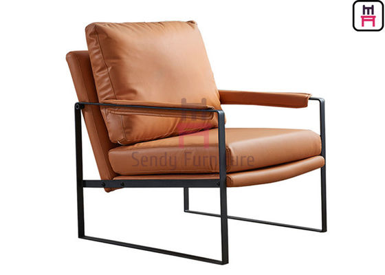 Het Leer 0.55cbm Bekleed Sofa Chair van Unfolder van het metaalkader