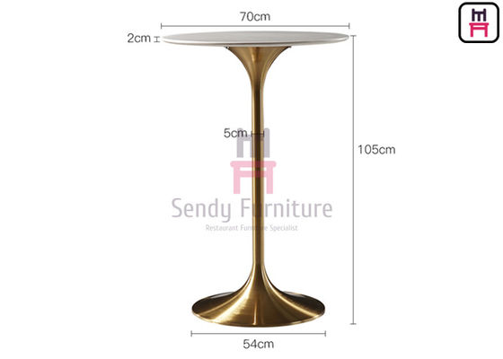 Hoogte 105cm MDF het Roestvrije staal van de Hoogtelijsten 0.2cbm van de Restaurantbar om Tulip Table