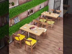 Klassieke Gebogen Achter Houten het Dineren Stoelen met het Commerciële Binnenmeubilair van Leerzetels