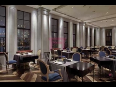 Uitstekende Ronde Achter Houten de Luxe Klassieke Stoel van Restaurantleunstoelen met Knoopdecoratie