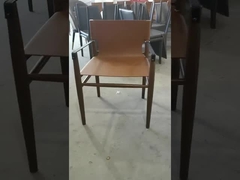 Ash Wood Frame Restaurant Dining-Zaal Stoelenarmsteun Modern voor Hotelhal