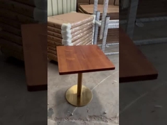 De duurzame Binnen 3/4/5cm Dikte van Restauranteettafel met Stevig Houten Gezicht