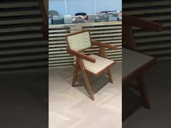 Zuidoostaziatische Stijlhand - gemaakte Rotan het Dineren Stoelen Stevig Houten Kader Cane Dining Chair