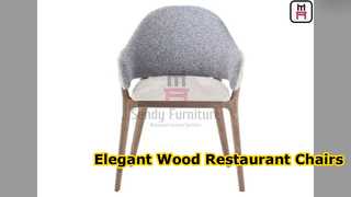 Elegante houten restaurantstoelen